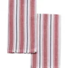 SET 2 TORCHONS LEON 40X60CM COTON ROUGE