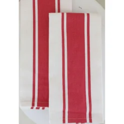 SET 2 TORCHONS NID D ABEILLE RAYES LEONIE 50X70 TERRACOTTA