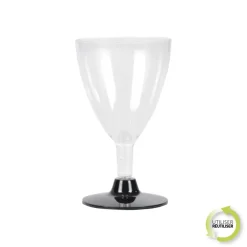 SET 6 VERRES A PIED EAU VIN 18CL NOIR