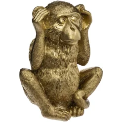 SINGE SAGESSE RESINE OR OREILLE H.17CM