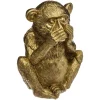 SINGE SAGESSE RESINE OR YEUX H.17CM