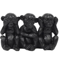 SINGES SAGESSE TRIO NOIR H.12.5CM