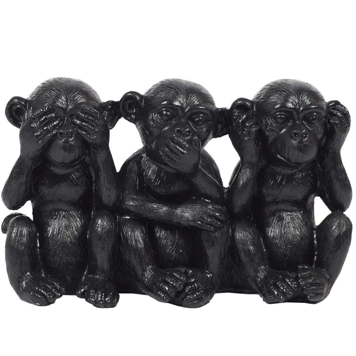 SINGES SAGESSE TRIO NOIR H.12.5CM