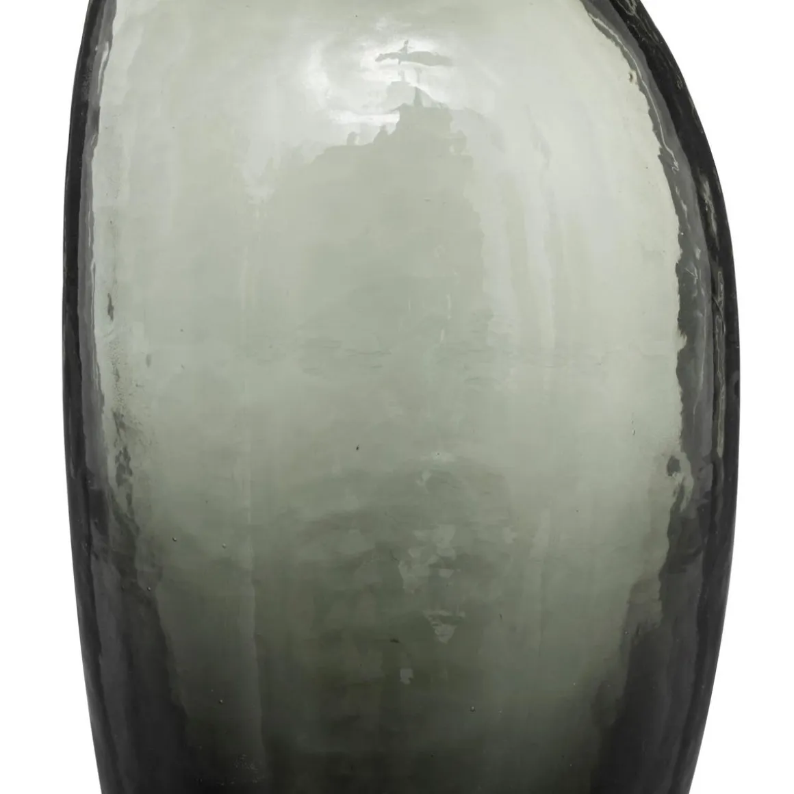 SOLIFLORE IRREGULIER VERRE GRIS H.20CM