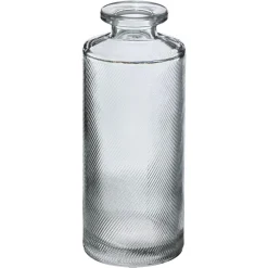 SOLIFLORE VAE VERRE STRIE VERT H.13.5CM X3 PIECES