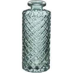 SOLIFLORE VAE VERRE STRIE VERT H.13.5CM X3 PIECES