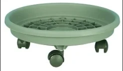 SOUCOUPE ROULETTES D.40CM VERT ARGILE