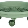 SOUCOUPE ROULETTES D.31CM VERT ARGILE