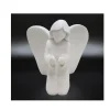 STATUETTE ANGE MAINS JOINTES 9.4X8X11CM BLANC