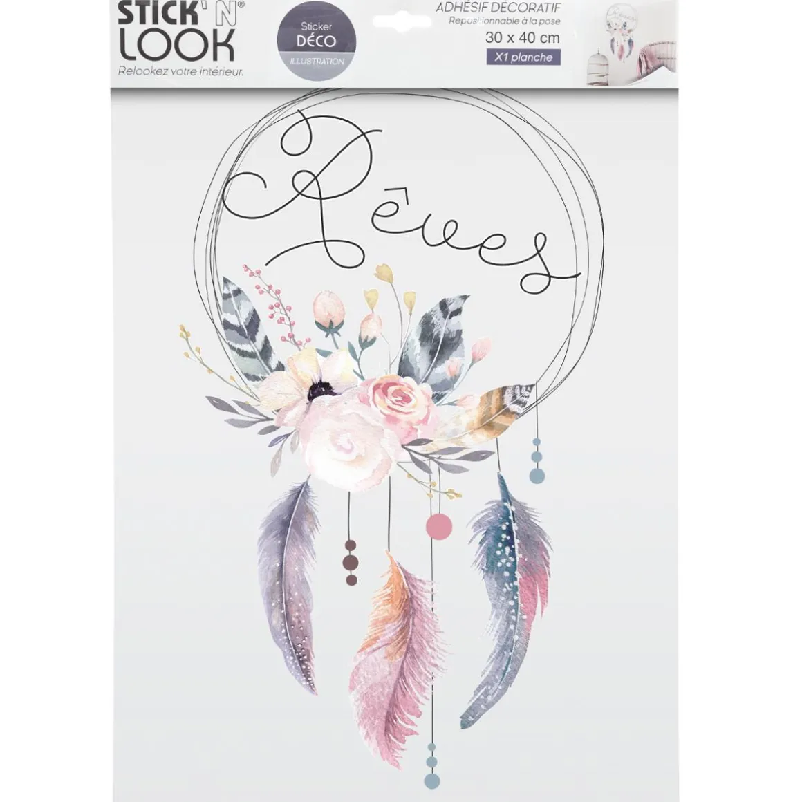 STICKER ATTRAPE REVE 30X40CM