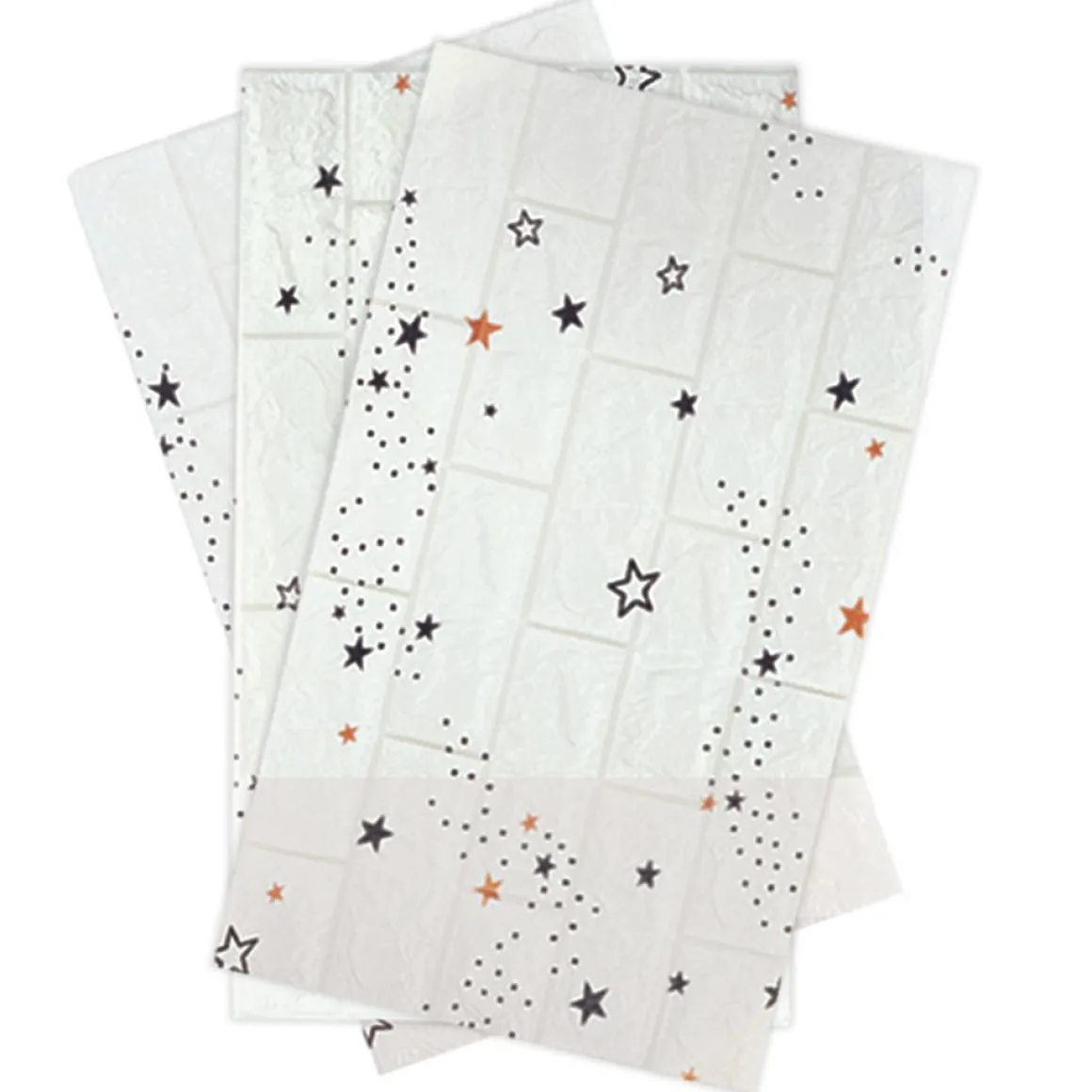 STICKER BRIQUE X3 A MOTIFS 70X39X0.5CM