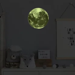 STICKER MURALE PHOSPHORESCENT LUNE 25CM