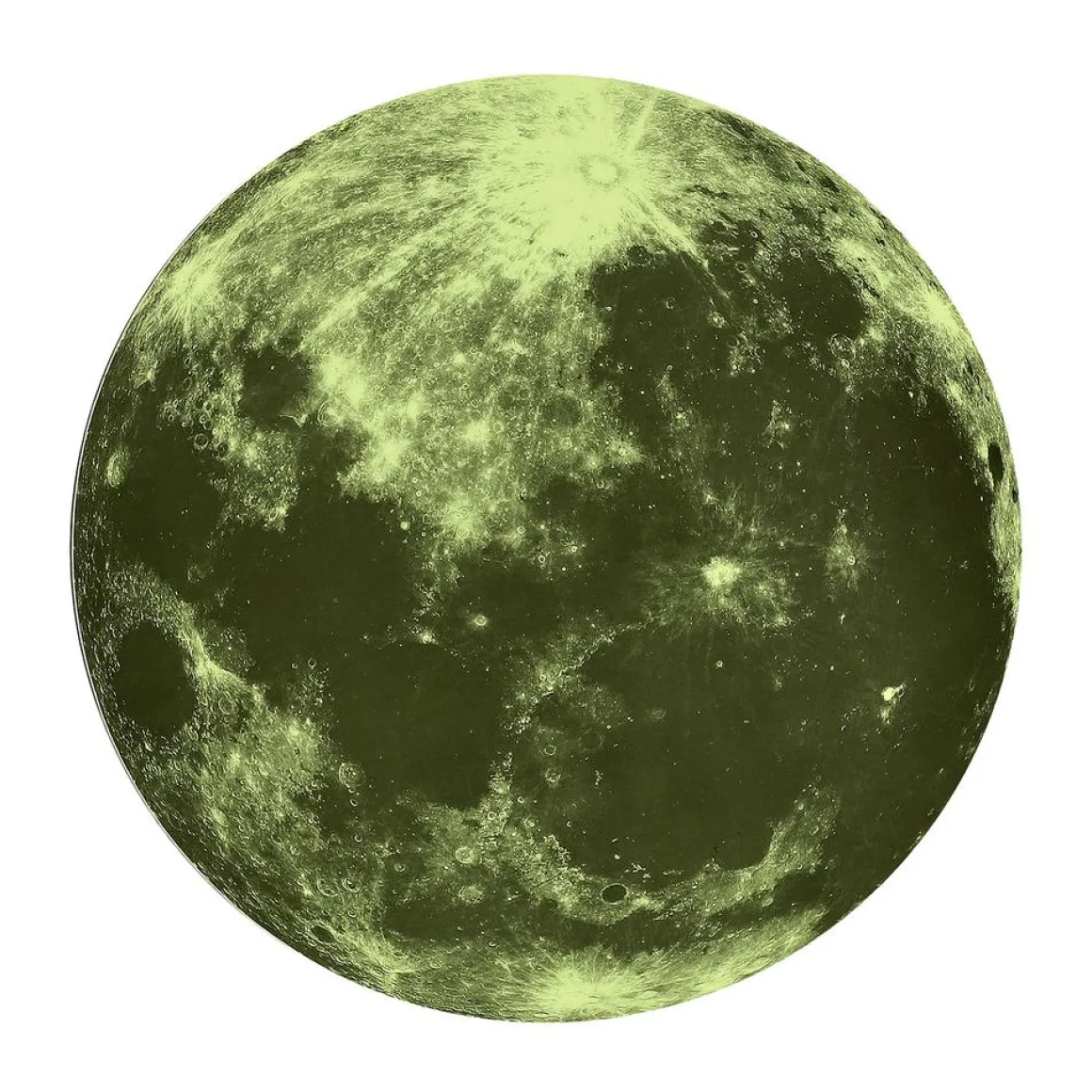 STICKER MURALE PHOSPHORESCENT LUNE 25CM