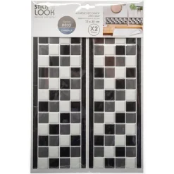 STICKER PETITS CARREAUX FRISE NOIR