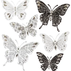 STICKER RELIEF PAPILLON X6 PIECES