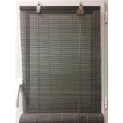 STORE ENROULEUR BAGUETTES BAMBOU 60X180CM GRIS