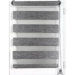 STORE ENROULEUR LUMIERE NUIT 120X180CM CHINE NOIR ARGENT