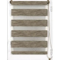 STORE ENROULEUR LUMIERE NUIT 45X90CM CHINE MARRON OR
