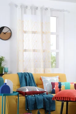 STRIPES VOILAGE 140X260 MOUTARDE