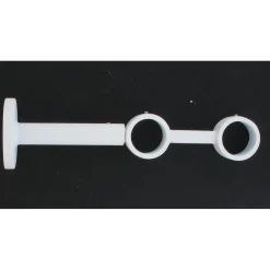 SUPPORT DOUBLE EXT D28 190 MM X1 BLANC MAT