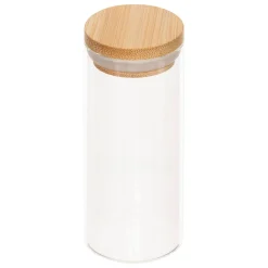 SUPPORT 8 POTS A EPICES VERRE SUPPORT BAMBOU