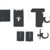 SUPPORT PVC CLIP REGLABLE X2 GRIS ANTHRACITE