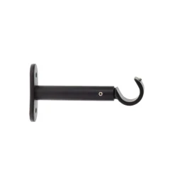 SUPPORT SIMPLE OUVERT D.20CM 90MM NOIR MAT X2PIECES
