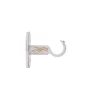 SUPPORT SIMPLE OUVERT D.20 50MM X2 PIECES BLANC OR