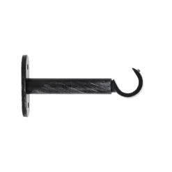 SUPPORT SIMPLE OUVERT D.20 90MM X2 PIECES NOIR ARGENT