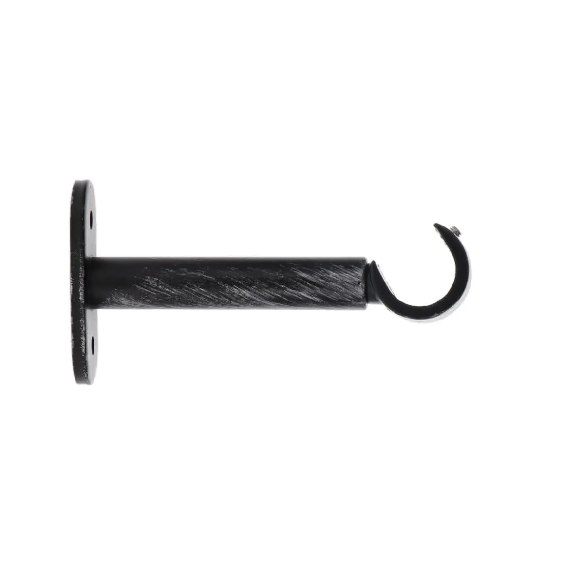 SUPPORT SIMPLE OUVERT D.20 90MM X2 PIECES NOIR ARGENT