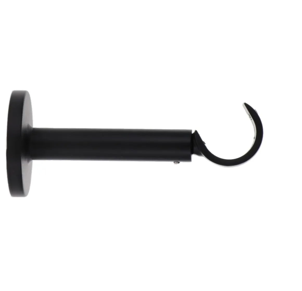 SUPPORT SIMPLE OUVERT EXT D.28 115MM NOIR MAT