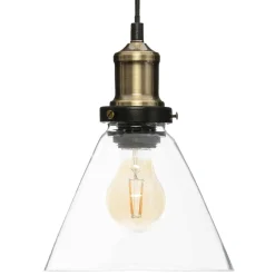 SUSPENSION ALAK VERRE CONIQUE H.22CM