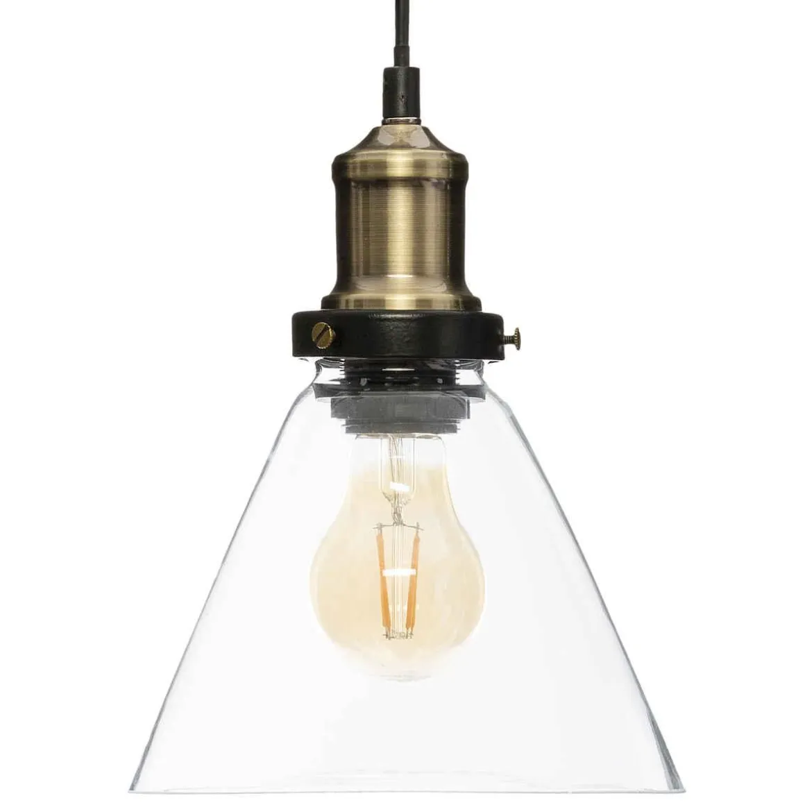 SUSPENSION ALAK VERRE CONIQUE H.22CM