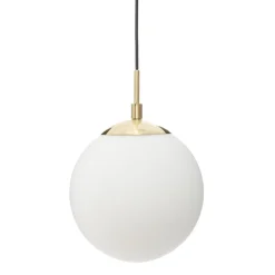 SUSPENSION BOULE DRIS BLANC D.20CM
