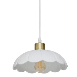 SUSPENSION CERAMIQUE BRUNA BLANC D.23CM