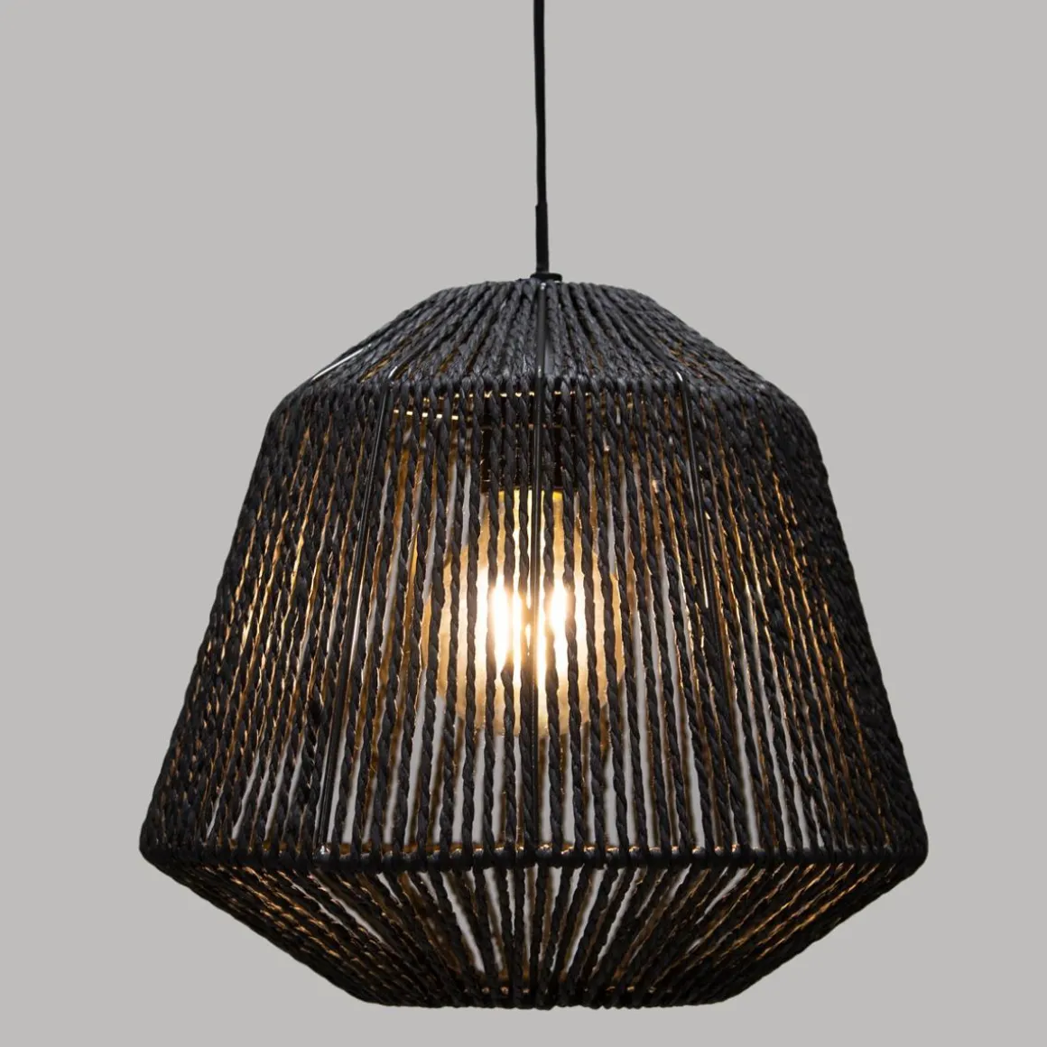 SUSPENSION CORDE ETHNIQUE NOIR JILY