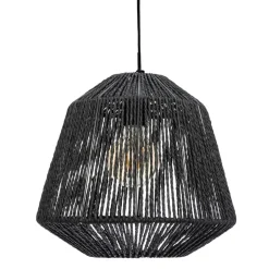 SUSPENSION CORDE ETHNIQUE NOIR JILY