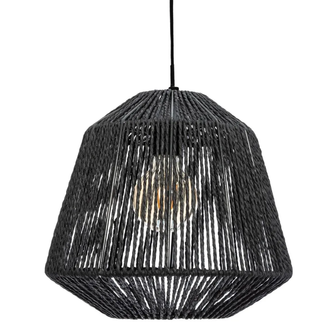 SUSPENSION CORDE ETHNIQUE NOIR JILY
