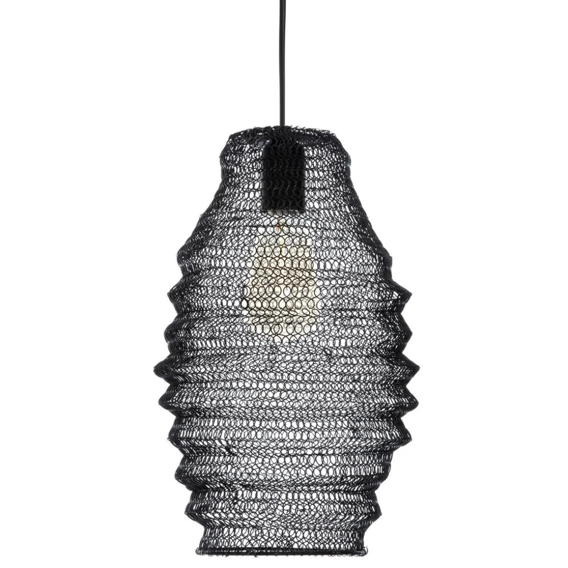 SUSPENSION MAILLE FER NOIR ALI H.36CM