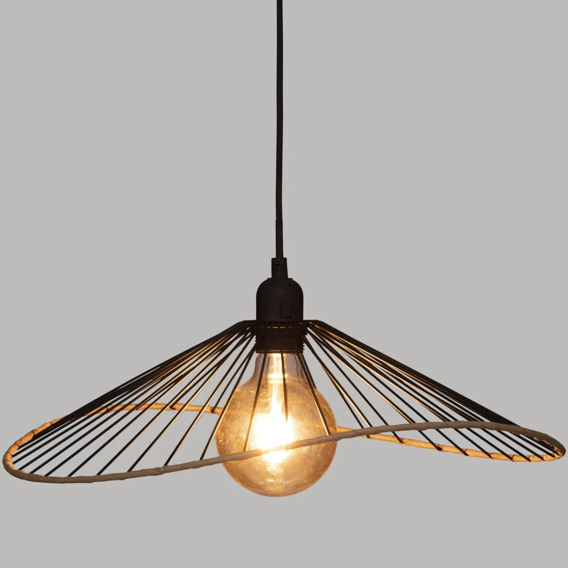 SUSPENSION METAL ALARA NOIR D.45CM