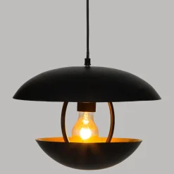 SUSPENSION METAL ESTEE NOIR DORE D.33CM