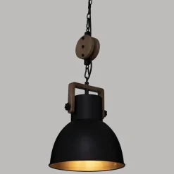 SUSPENSION METAL SILAS NOIR D.23CM