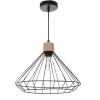 SUSPENSION NOIR EVASE METAL 35X35X27CM