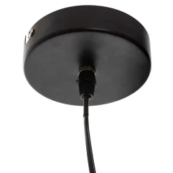 SUSPENSION ROTIN LEA NOIR D.49CM