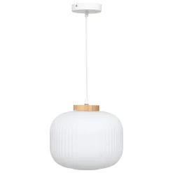 SUSPENSION VERRE TRAVIS BLANC D.25CM