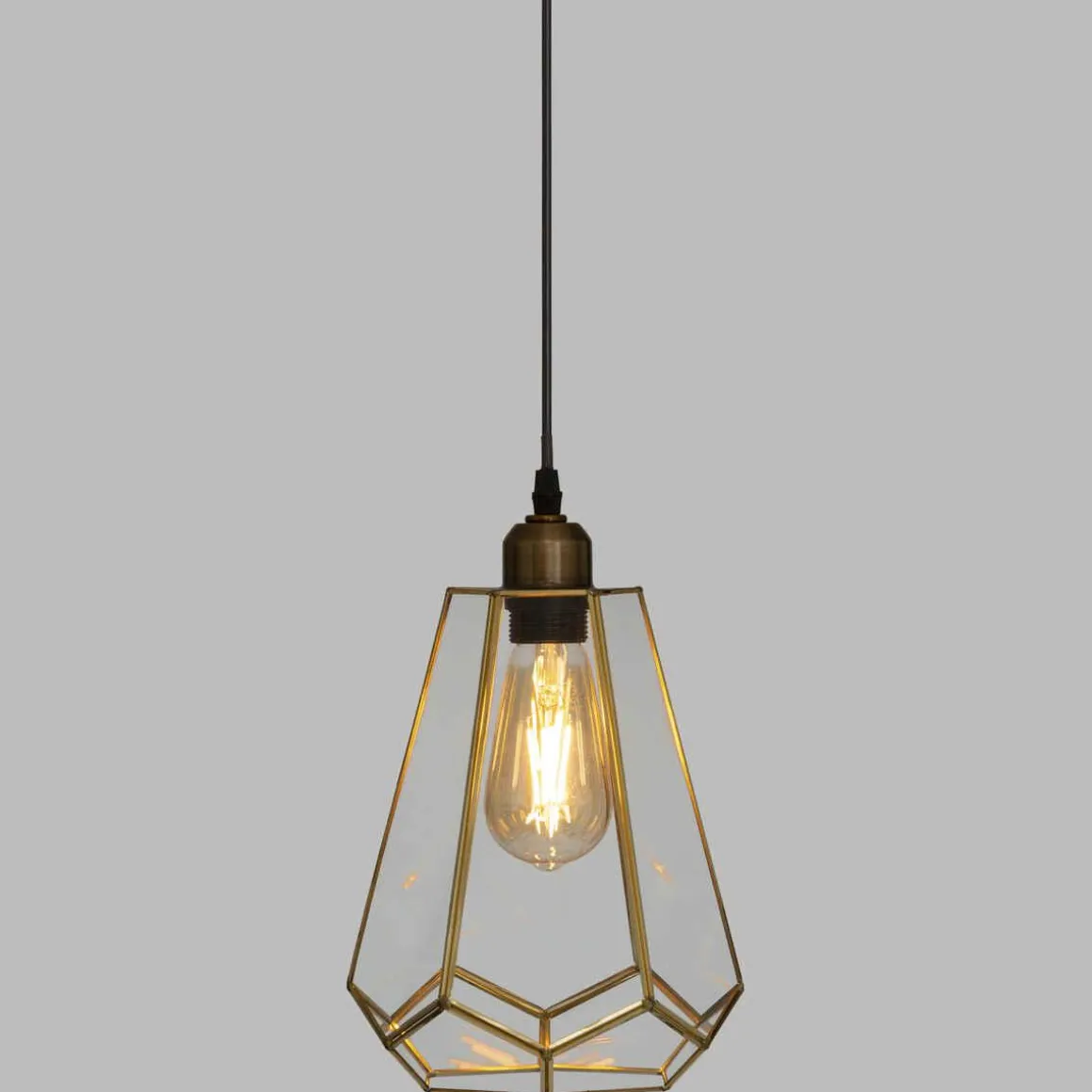 SUSPENSION VERRE ULI DORE D.20CM