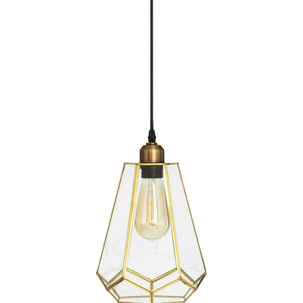 SUSPENSION VERRE ULI DORE D.20CM