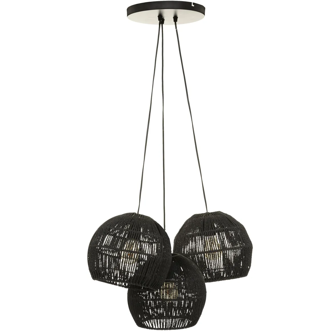 SUSPENSION X3 CORDE TROPIQUES AUSTRALES NOIR D.24.5CM