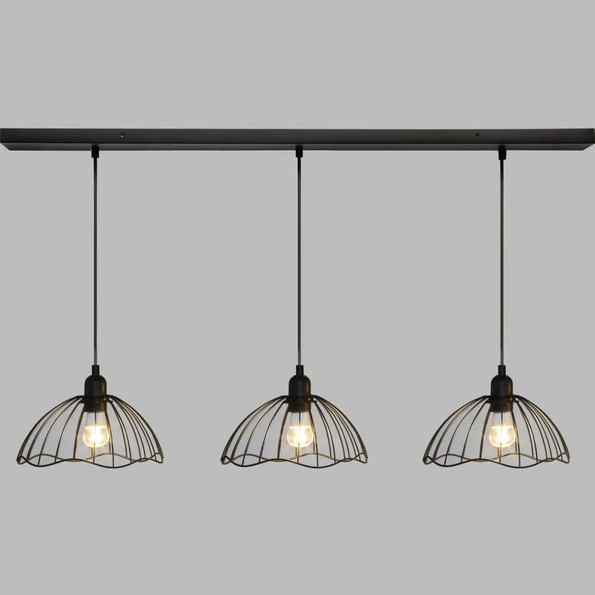 SUSPENSION X3 METAL FIL GALT NOIR D.24CM