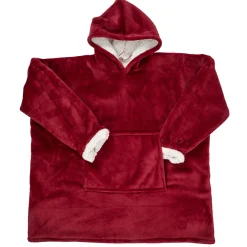 SWEAT A CAPUCHE INTERIEUR SHERPA ROUGE